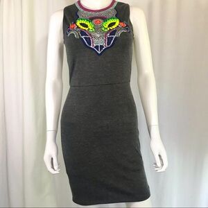 Greylin Embellished Jewel Encrusted Bib Dress